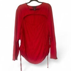 NWT fashion to figure ruched cut out top